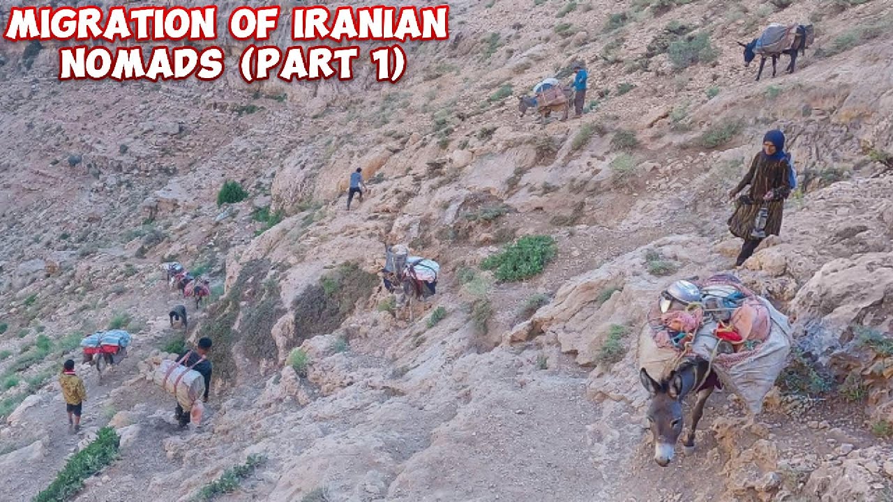 Journey of Iranian Nomads: Trekking the Mountain Path with Donkeys | Rural Life & Migration (Part 1)