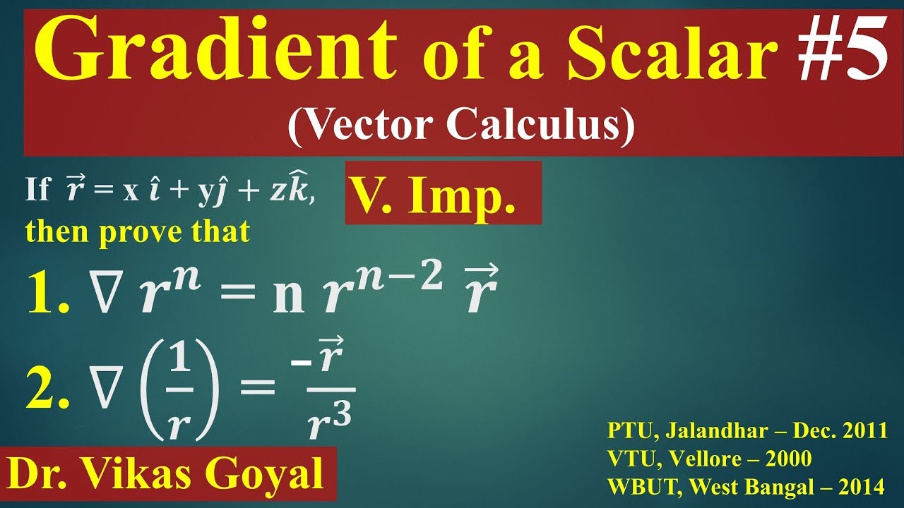 Gradient of a Scalar Field #5 in Hindi (V. Imp) | Vector Calculus | Engineering Mathematics