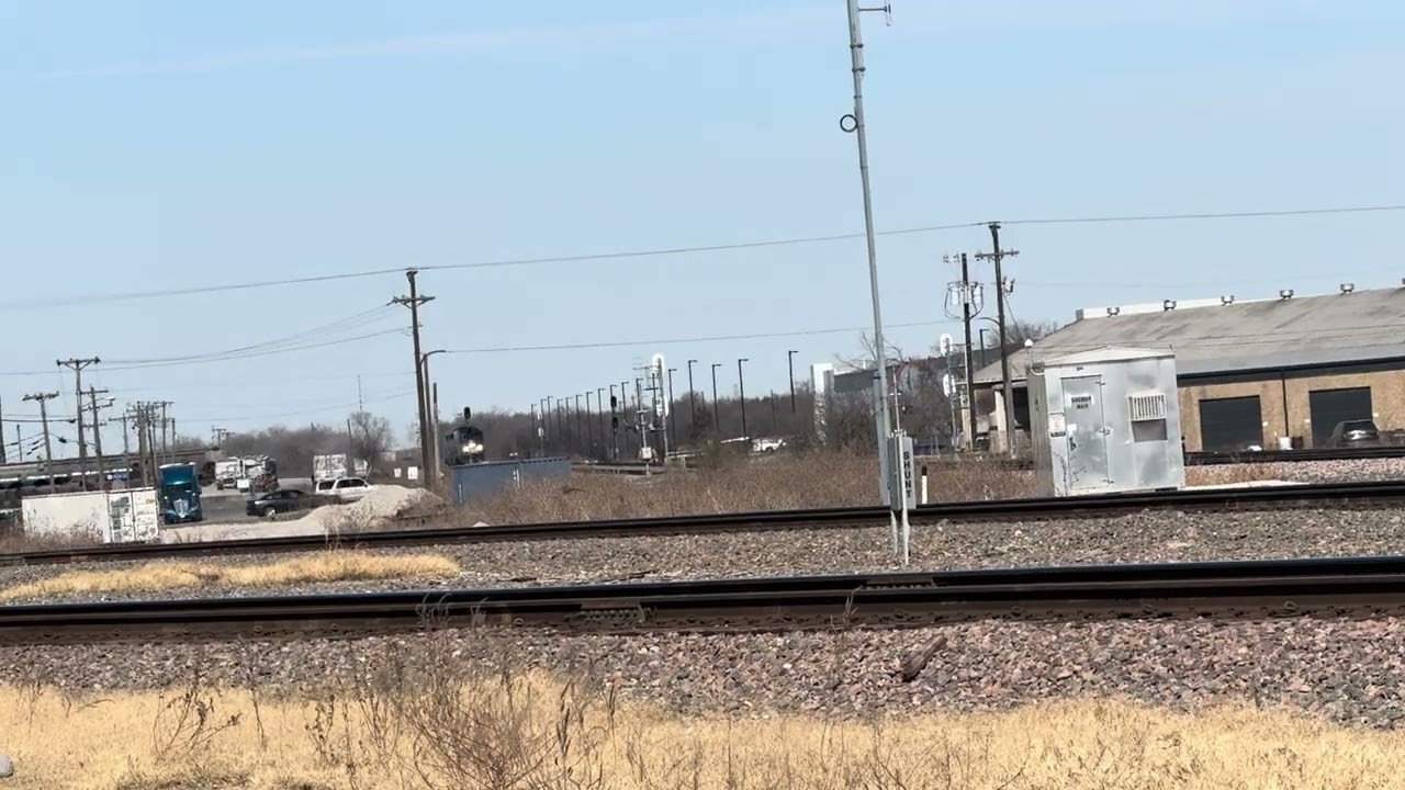 Southbound Amtrak Train heading through Saginaw TX. January 19, 2026