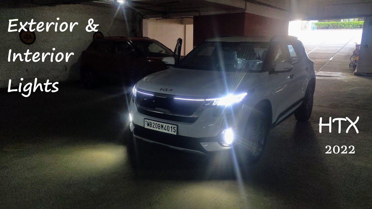 KIA Seltos HTX Full Night View - All Exterior & Interior Lights