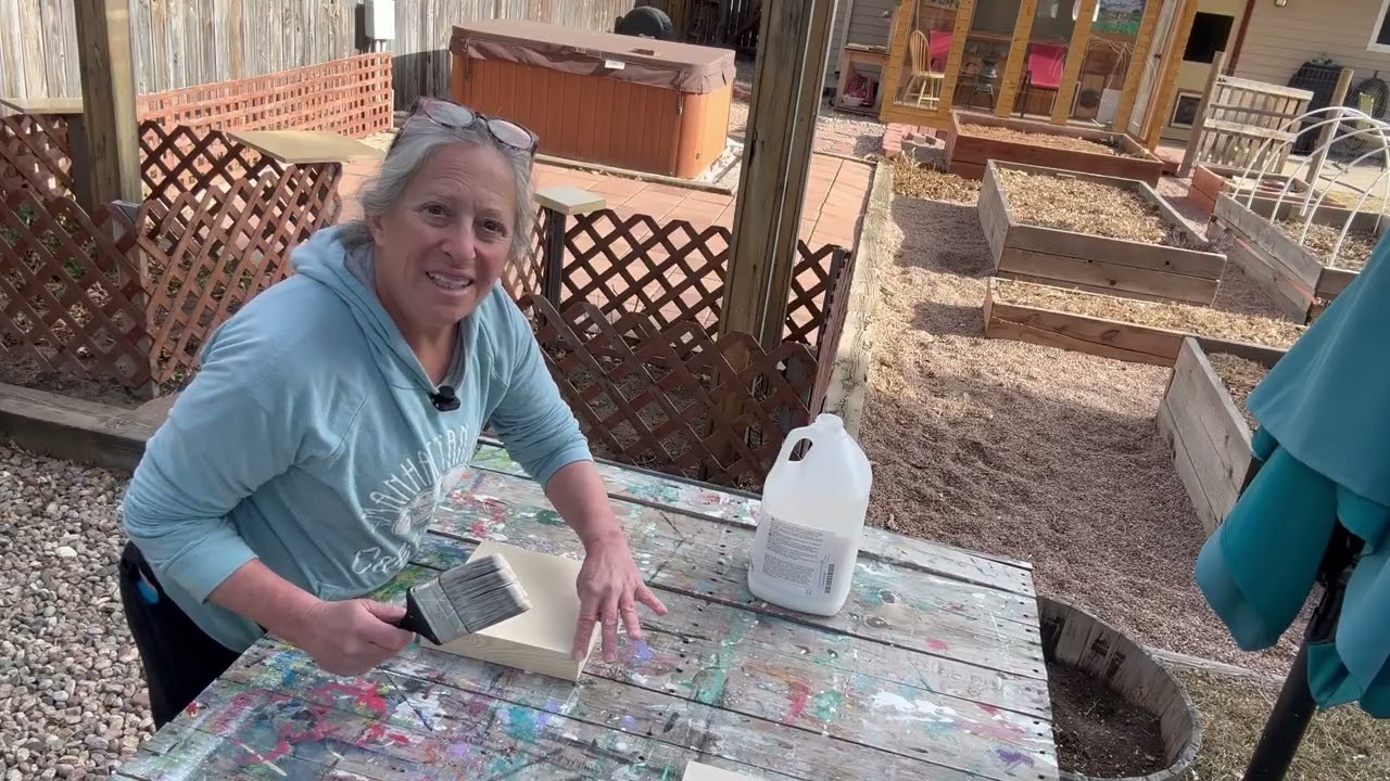 Prepping Wood Panels for Painting and Painting an Outdoor Garden Rock!