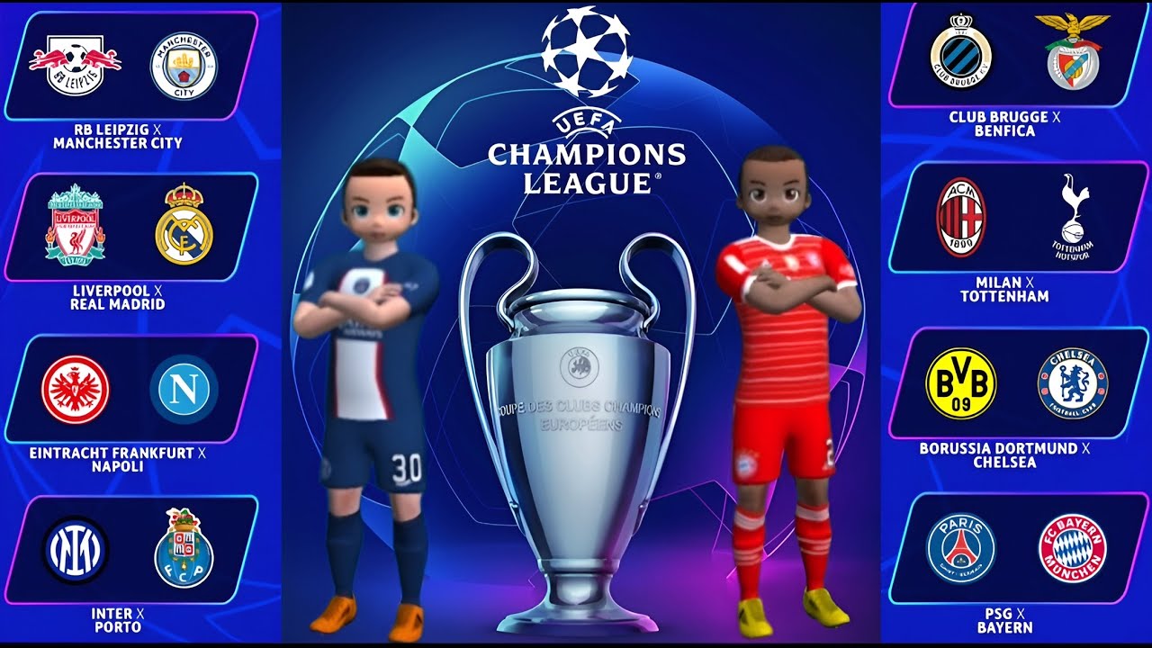 SIMULANDO TODOS OS JOGOS DAS OITAVAS DE FINAL CHAMPIONS NO PRO LEGUE SOCCER !