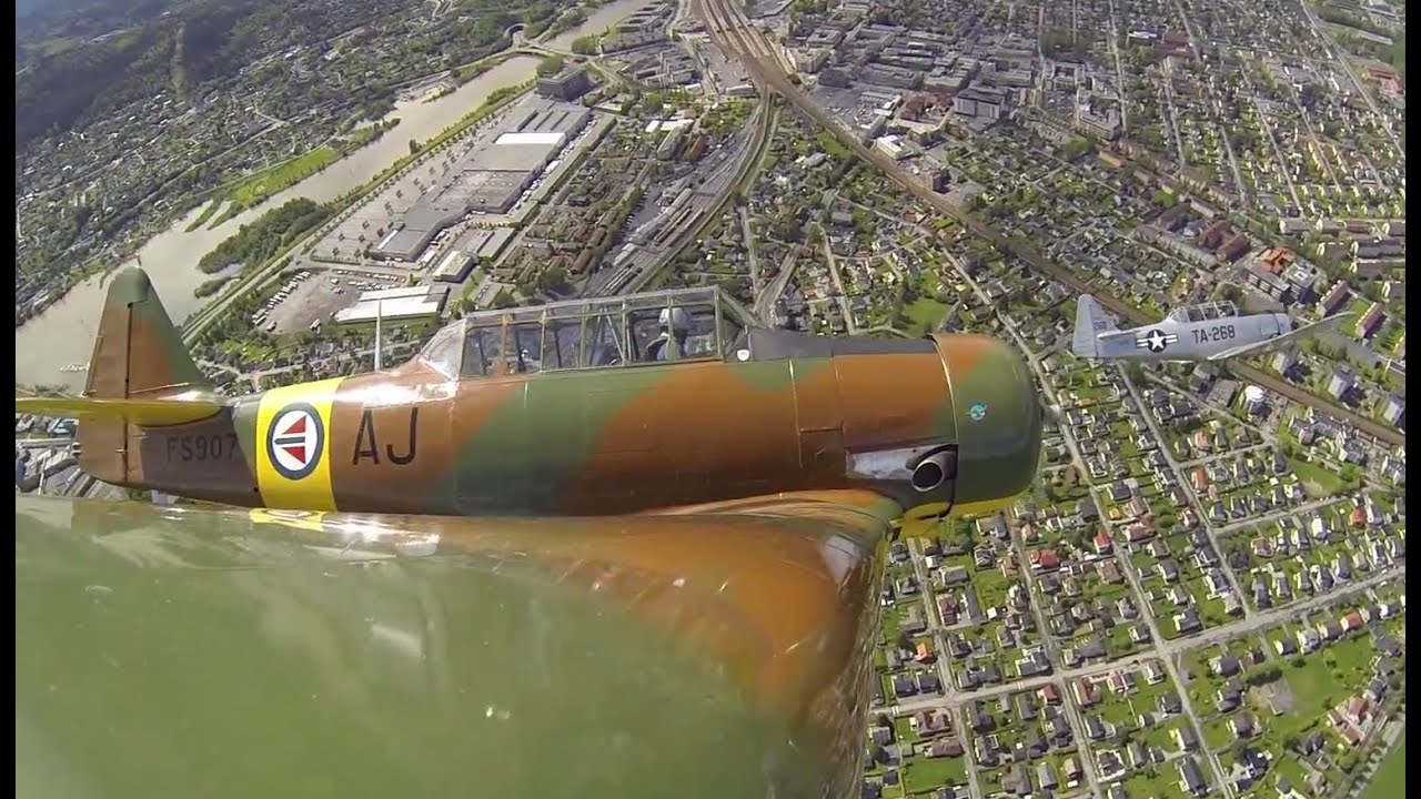 AT-6 Harvards flying display at 