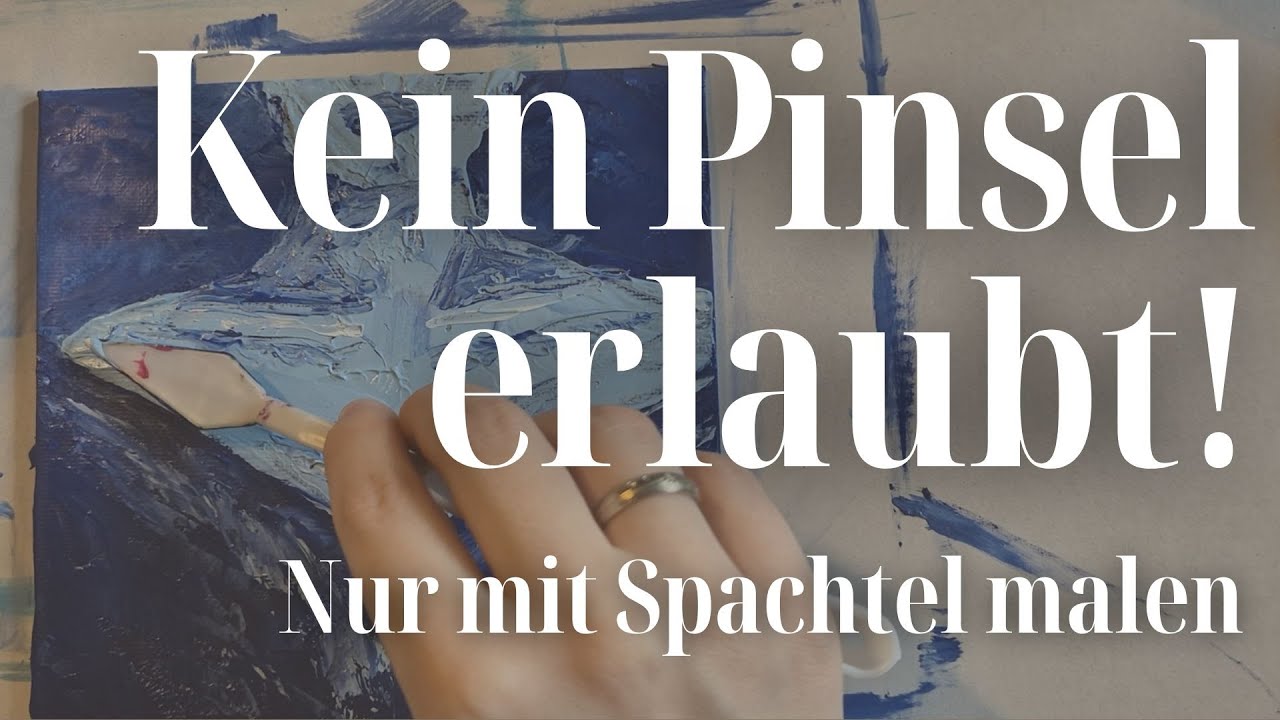 Ein ganzes Bild nur mit dem Spachtel malen! Kunst Challenge