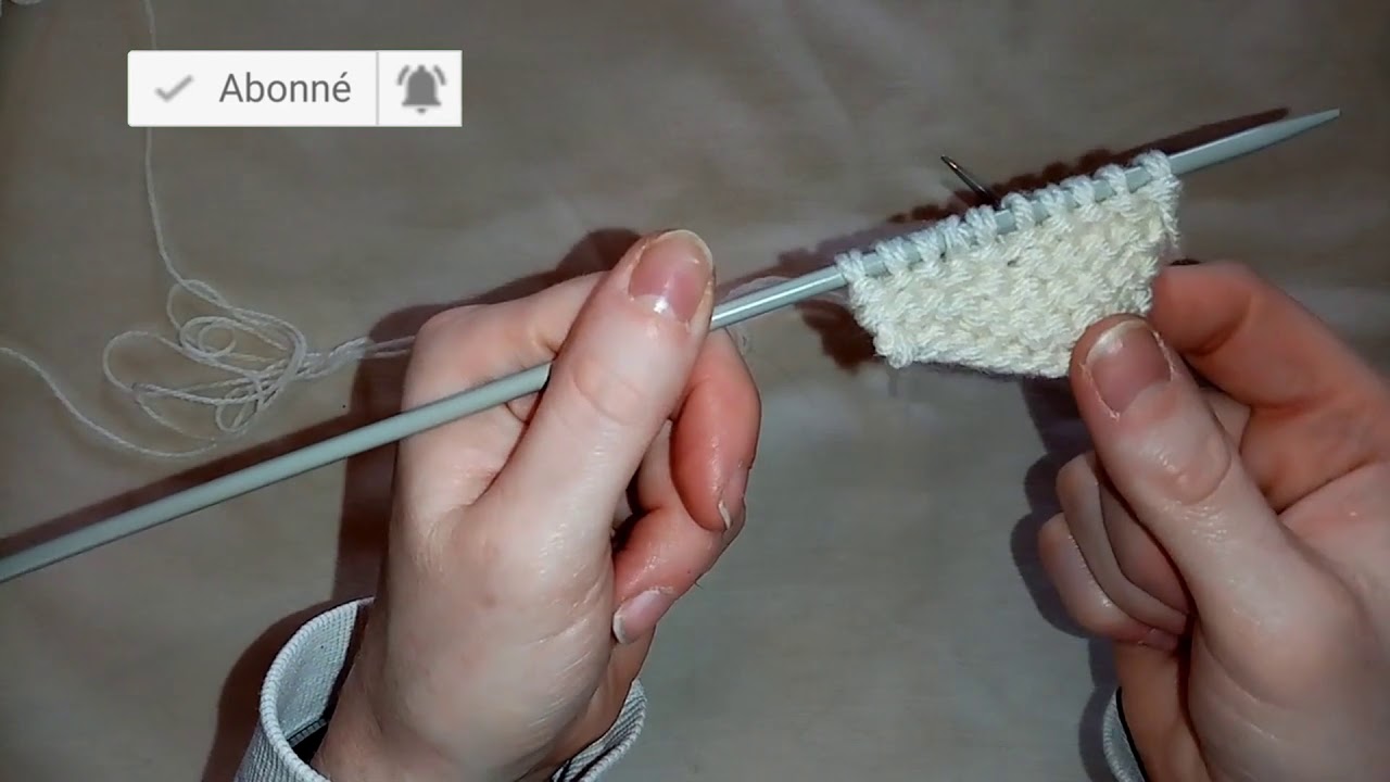 #tricot : rangs raccourcis sur point mousse