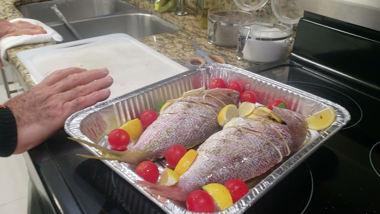 Baked Snapper or Pargo al horno