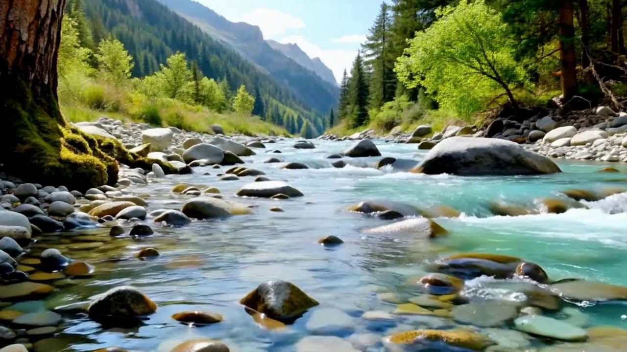 Relaxing River Sounds ASMR 🌊 8 Hours of Clear Flowing Water for Sleep & Stress Relief