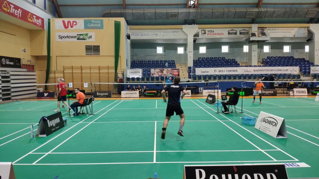 Dobroński vs Kulesza P&oacute;łfinał Badminton Bayjonn Cup - PAB