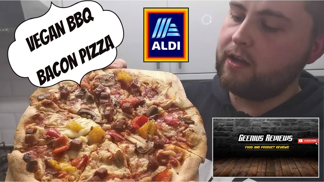 Vegan pizza Bbq Bacon style pizza from Aldi | veganuary series Ep #3 | Geenius Reviews