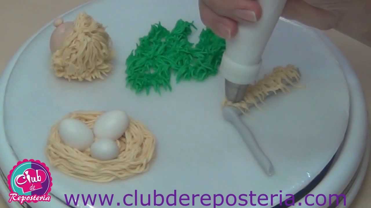 Usos de la Boquilla de Pasto, Grass o Pelo y Decoraciones - Completo Tutorial - 6a. Clase