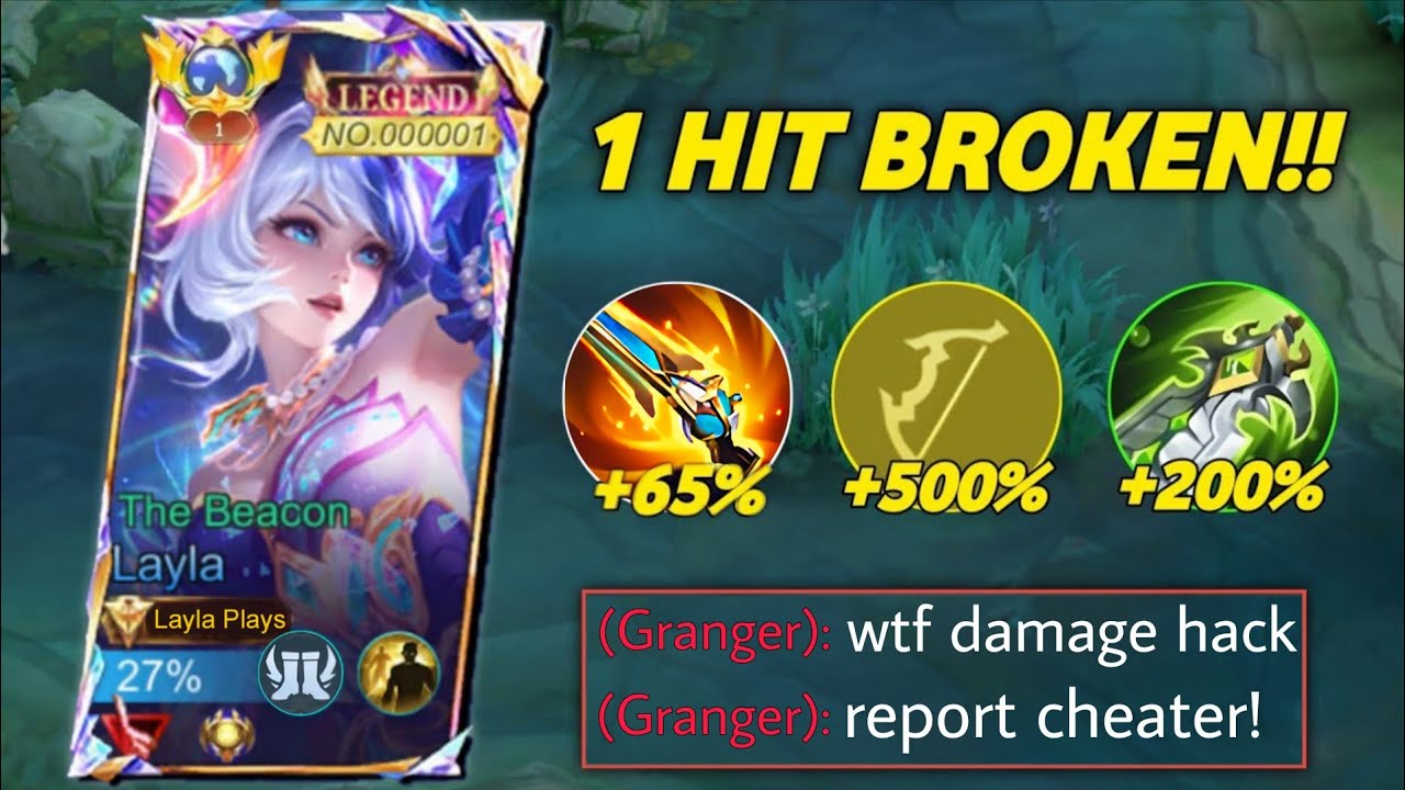 TOP GLOBAL LAYLA BEST 1 HIT BUILD 2026!! (100% BROKEN) - Mobile Legends✓