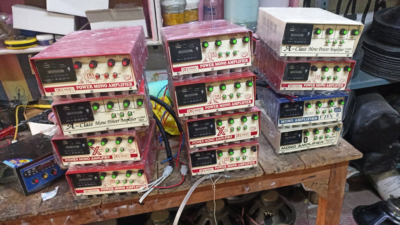 भारत में प्रसिद्ध mono amplifier 4 6 8 mosfet 8 10 12 15 inch subwoofer  #amplifier #gujrat #mp
