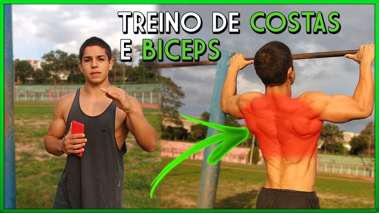TREINO DE COSTAS E BÍCEPS NA CALISTENIA