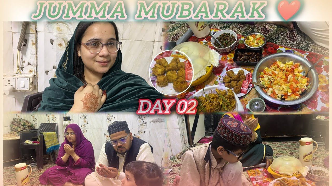 day 02 ramzan kareem ❤️ pehlaa jumma Mubarak 🥹 ....madiha ne bnae chicken nuggets 😋