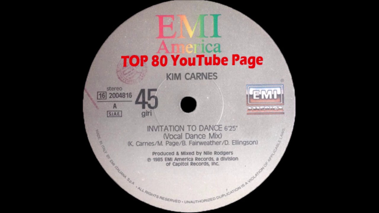 Kim Carnes - Invitation To Dance (A Nile Rodgers Vocal Dance Mix)