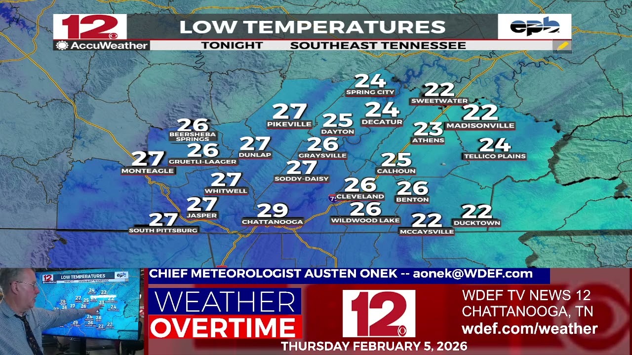 WDEF-TV NEWS 12 WEATHER OVERTIME - THURSDAY FEBRUARY 5 2026