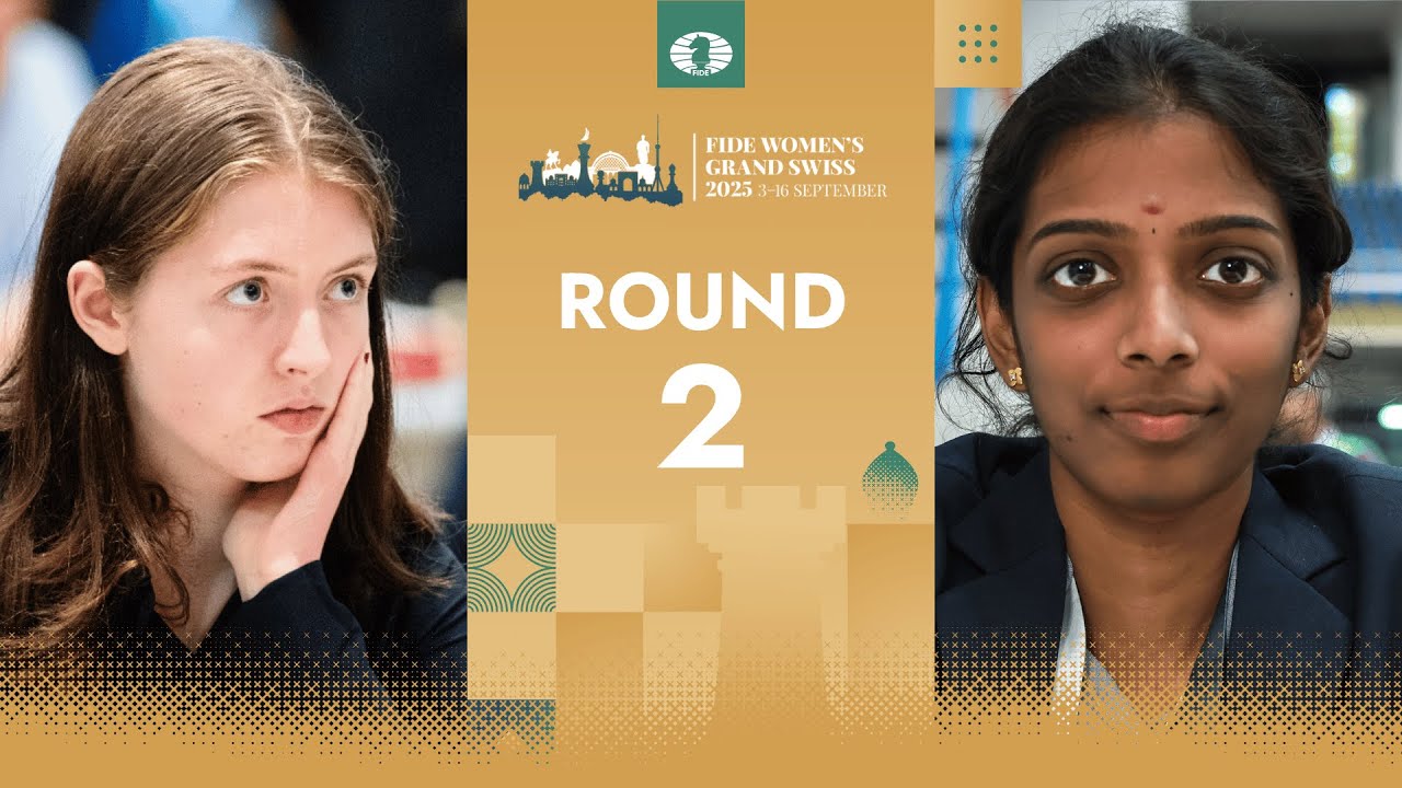 🇳🇱 Eline Roebers vs Vaishali Rameshbabu 🇮🇳 | FIDE Women’s Grand Swiss 2025 | Round 2 | Board 2