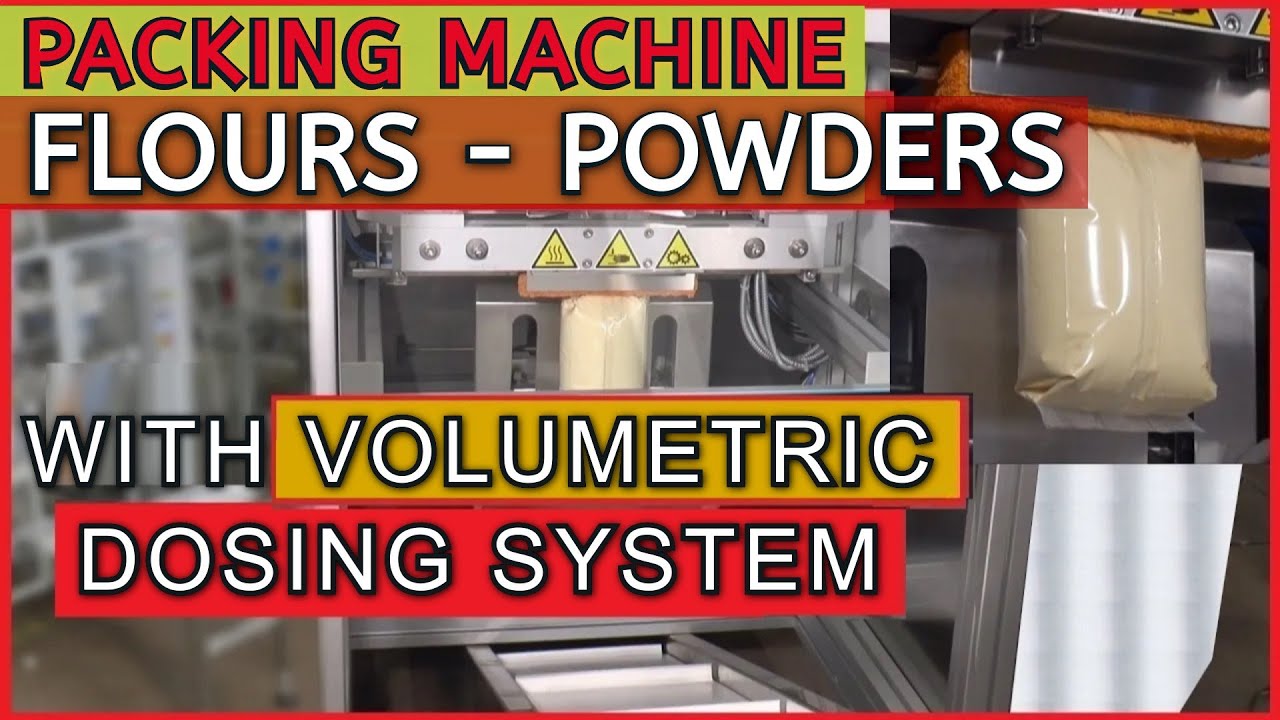 Automatic volumetric dosing packing machine for flours and powders