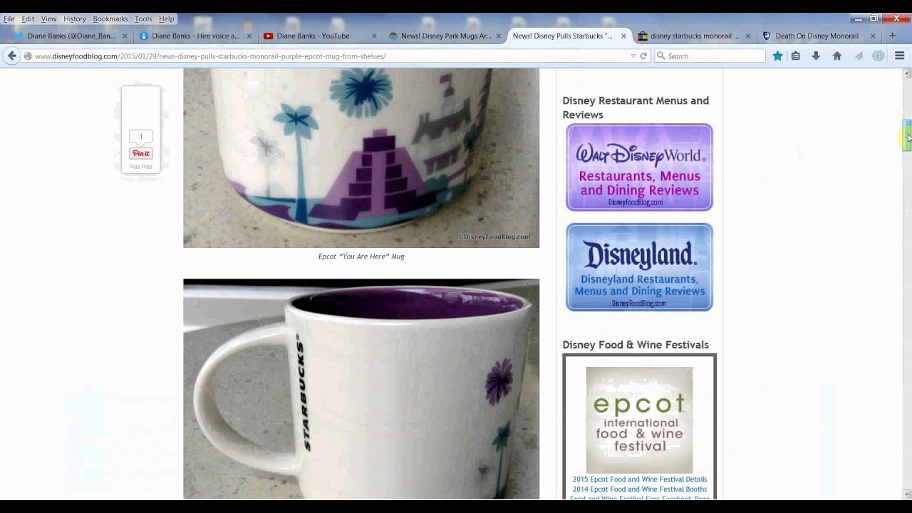 Disney Starbucks Epcot Purple Monorail Mug Pulled From Store Shelves. Why? Disney World Disneyland