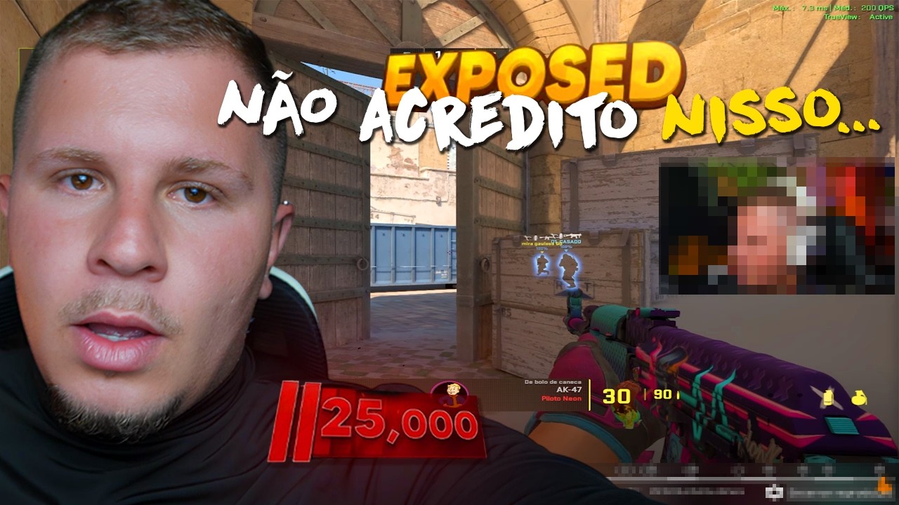irmão, A CASA CAIU... COM SKINS RARAS de CS 2 mas joga como PRATA no PREMIER (impossível assistir)