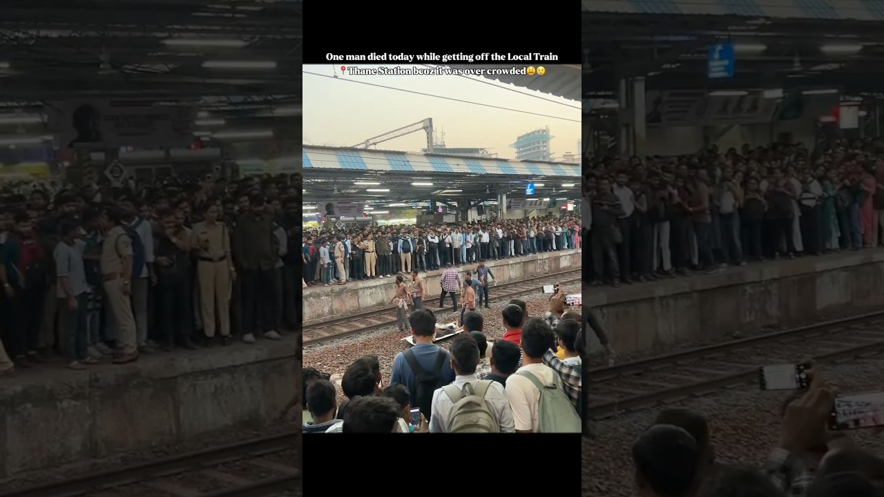 Thane Station problems 😭 #shortvideo #travel #shortsfeed #thane #shortsvideo #thanestation #died