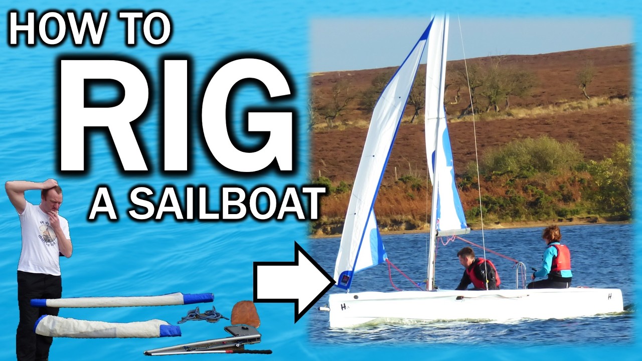 Learn how to rig a sailing dinghy, how to rig a sailboat