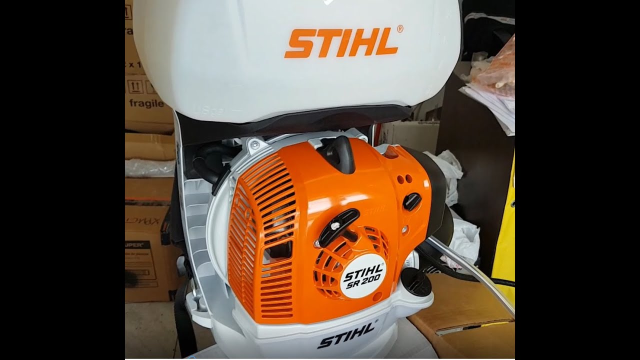 STIHL SR 200 Mistblower - unpacking and installation of a high spray pump