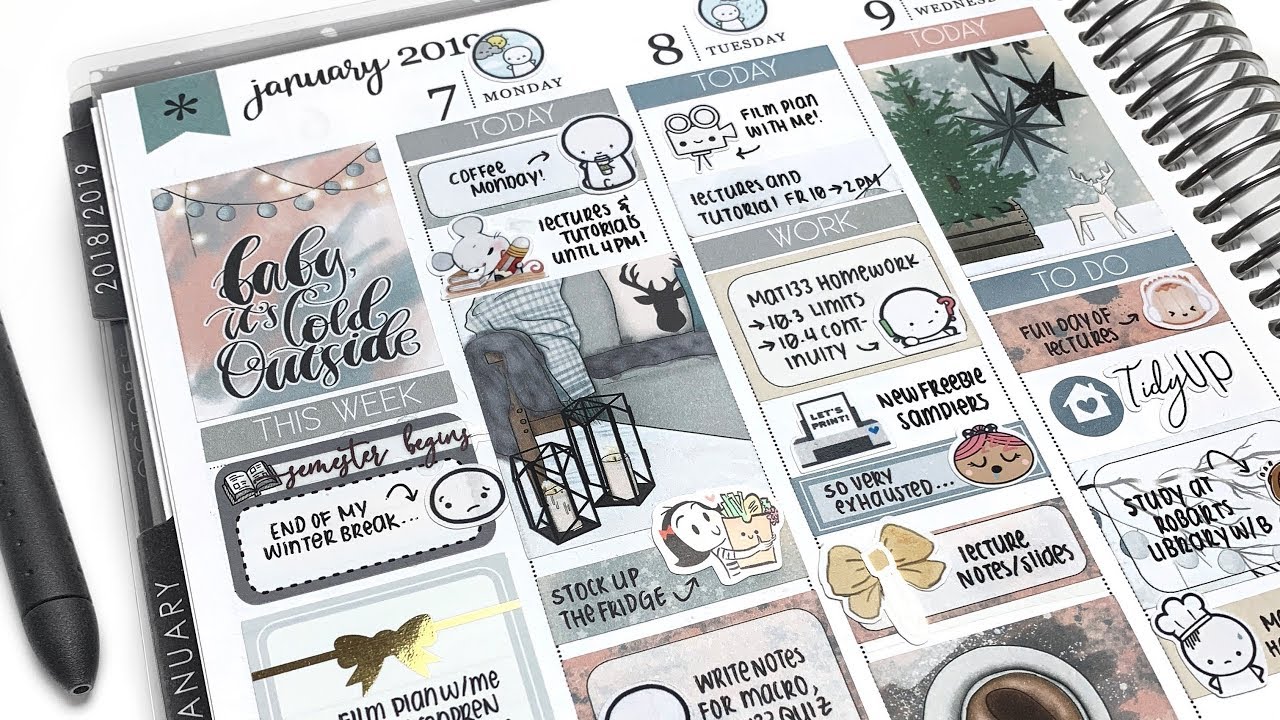 Plan With Me: Cozy Winter (ft. PlanningRoses, Erin Condren)