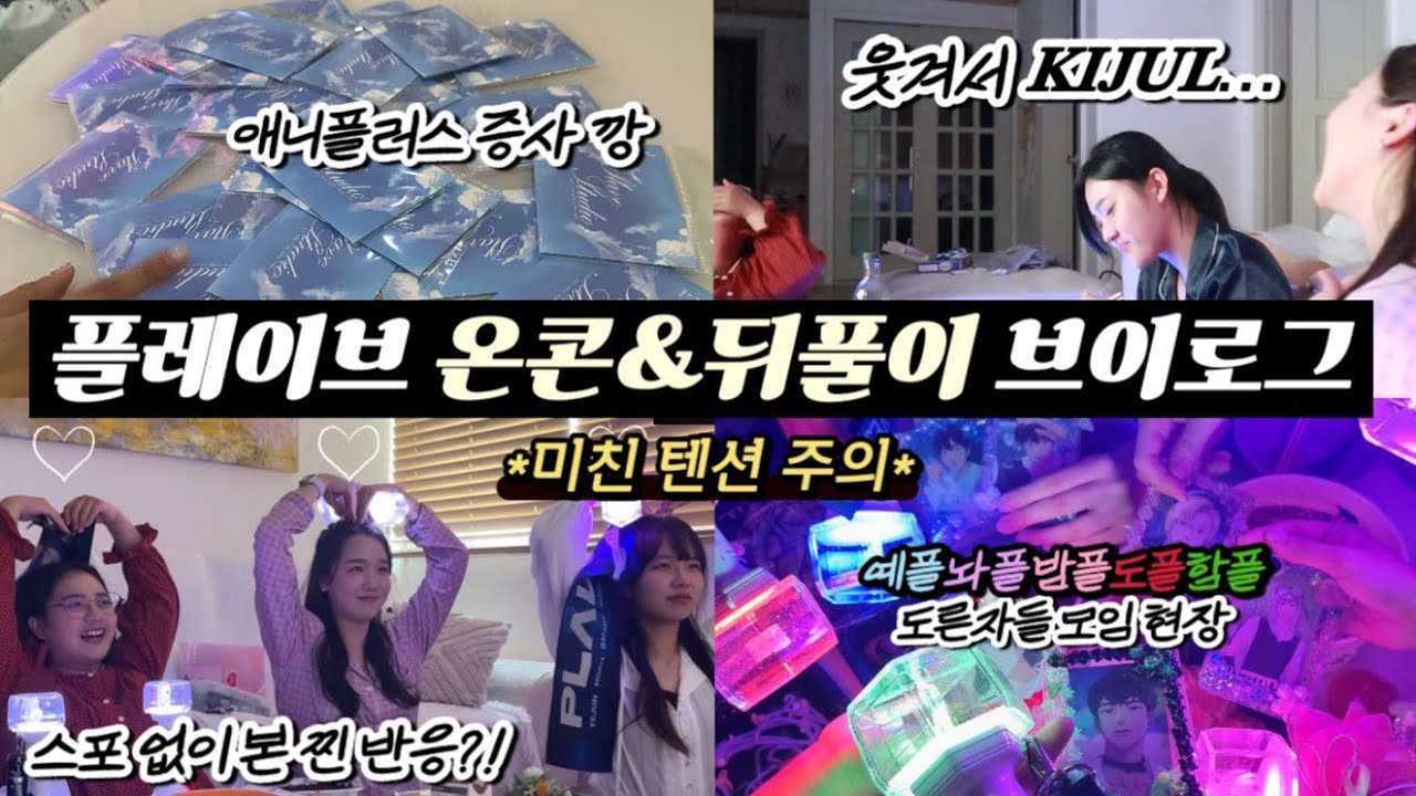 [플리로그] 소녀가 되.. 냅다 오빠만 부르짖다 끝난 도른자 플리들의 플레이브 온콘 찐리얼 반응 & 콘서트 뒤풀이(?) 브이로그