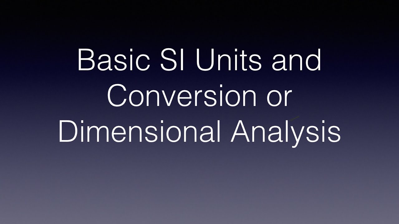 Basic SI Units and Conversion/Dimensional Analysis (Tagalog Physics)
