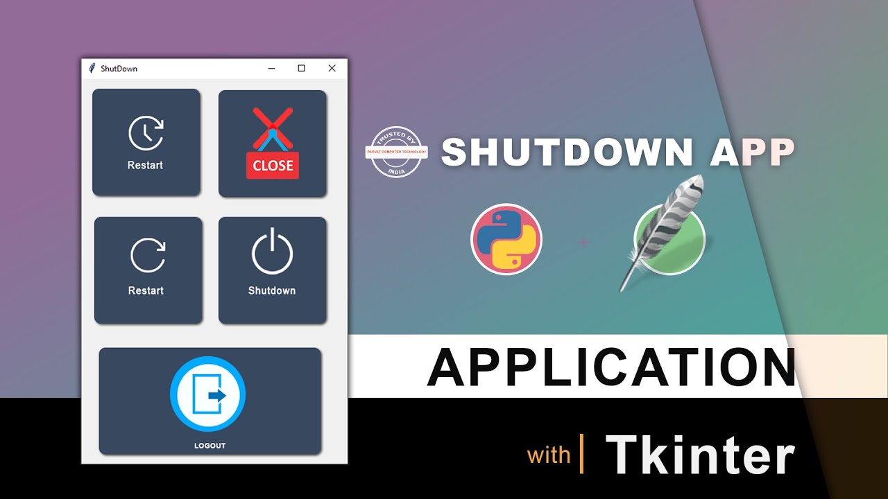 How to Create Shutdown App Using Python | GUI Tkinter Project