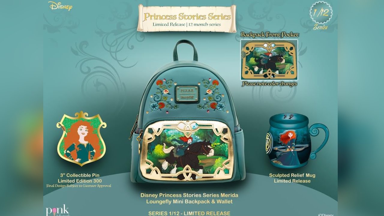 Disney Princess Loungefly Series Release 1/12  - Disney Pixar Brave