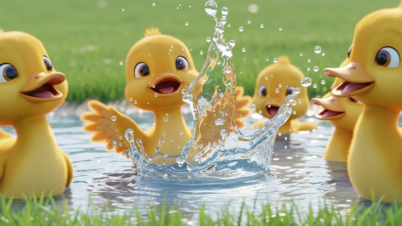 Танцующие утята в луже 🦆💦🎵 | мультфильм для детей и весёлые приключения