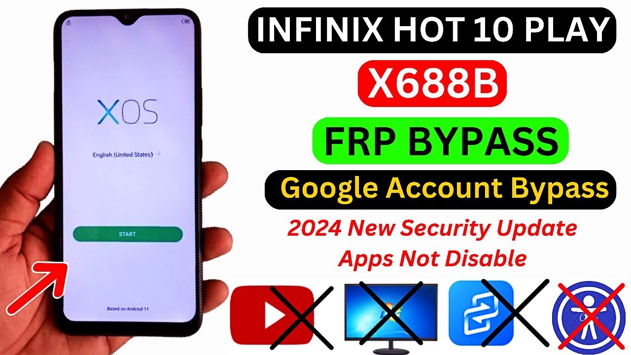 Infinix Hot 10 Play FRP Bypass (Android Setup Not Disable) | X688B Gmail Account Bypass Without PC