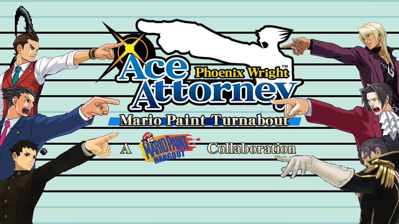 Phoenix Wright Ace Attorney: Mario Paint Turnabout Collab