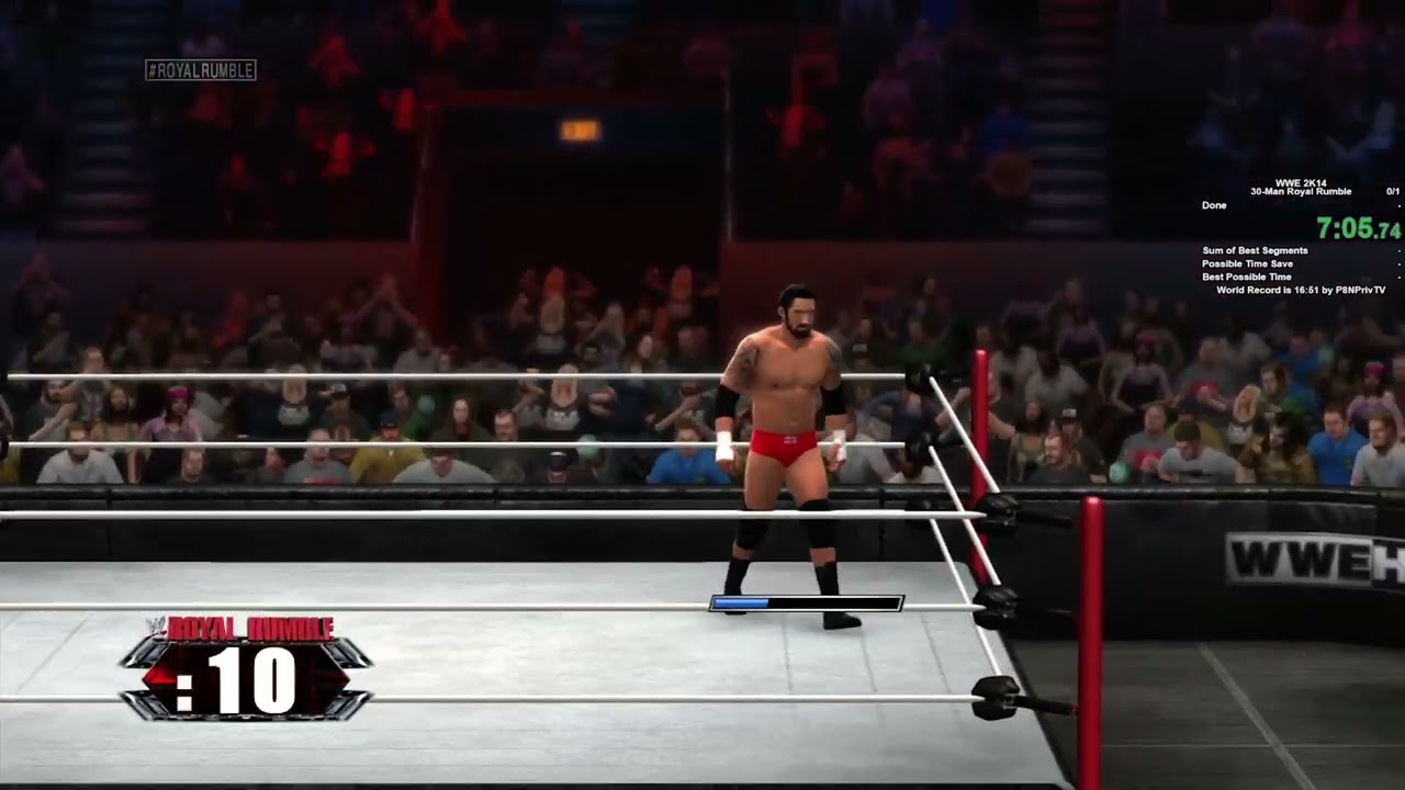 WWE 2k14 Speedrun (30 man Royal Rumble Match) in 16:02