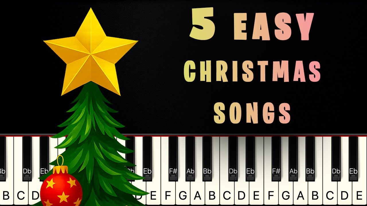 5 Easy Christmas Songs | SLOW BEGINNER PIANO TUTORIAL