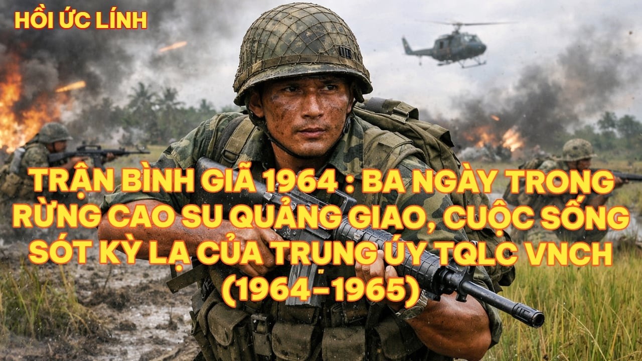 TRẬN BÌNH GIÃ 1964: BA NGÀY TRONG RỪNG CAO SU QUẢNG GIAO, CUỘC SỐNG SÓT KỲ LẠ CỦA TRUNG ÚY TQLC VNCH