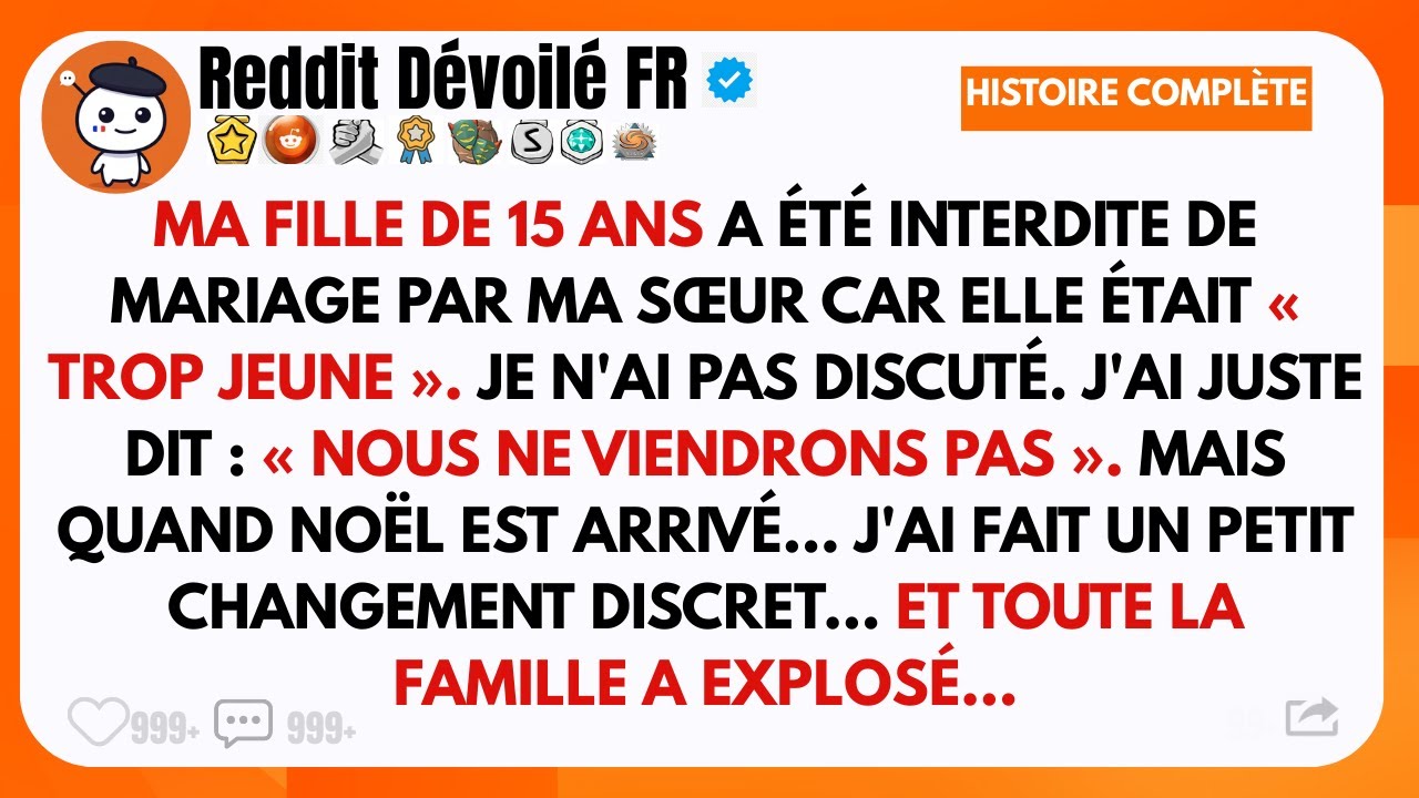 Ma sœur a interdit ma fille de 15 ans à son mariage… À Noël, je me suis vengée discrètement.
