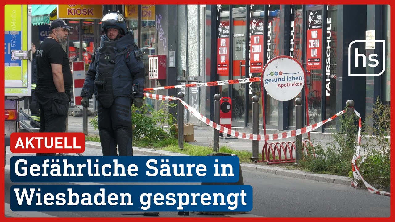 So sah die Sprengung in Wiesbaden aus | hessenschau