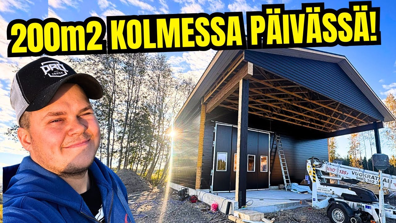 UNELMIEN AUTOTALLI JA FINDOOR TAITTO-OVET | Paulin Rakennuspäiväkirja Osa 13.