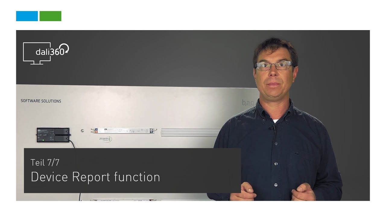 dali360 Software von BAG electronics GmbH - Device Report Funktion (Teil 7/7)