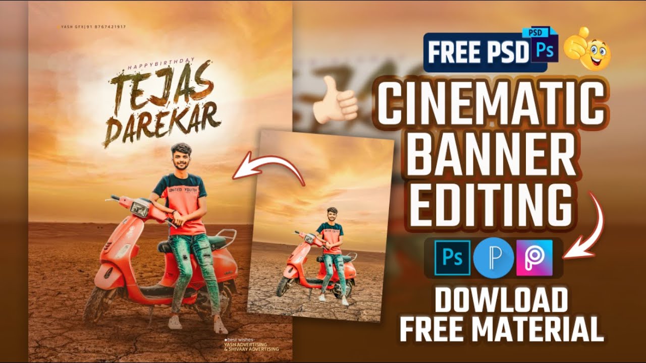 Cinematic Banner Design | Movie Banner Editing | Movie Poster | Photoshop Tutorial 2023