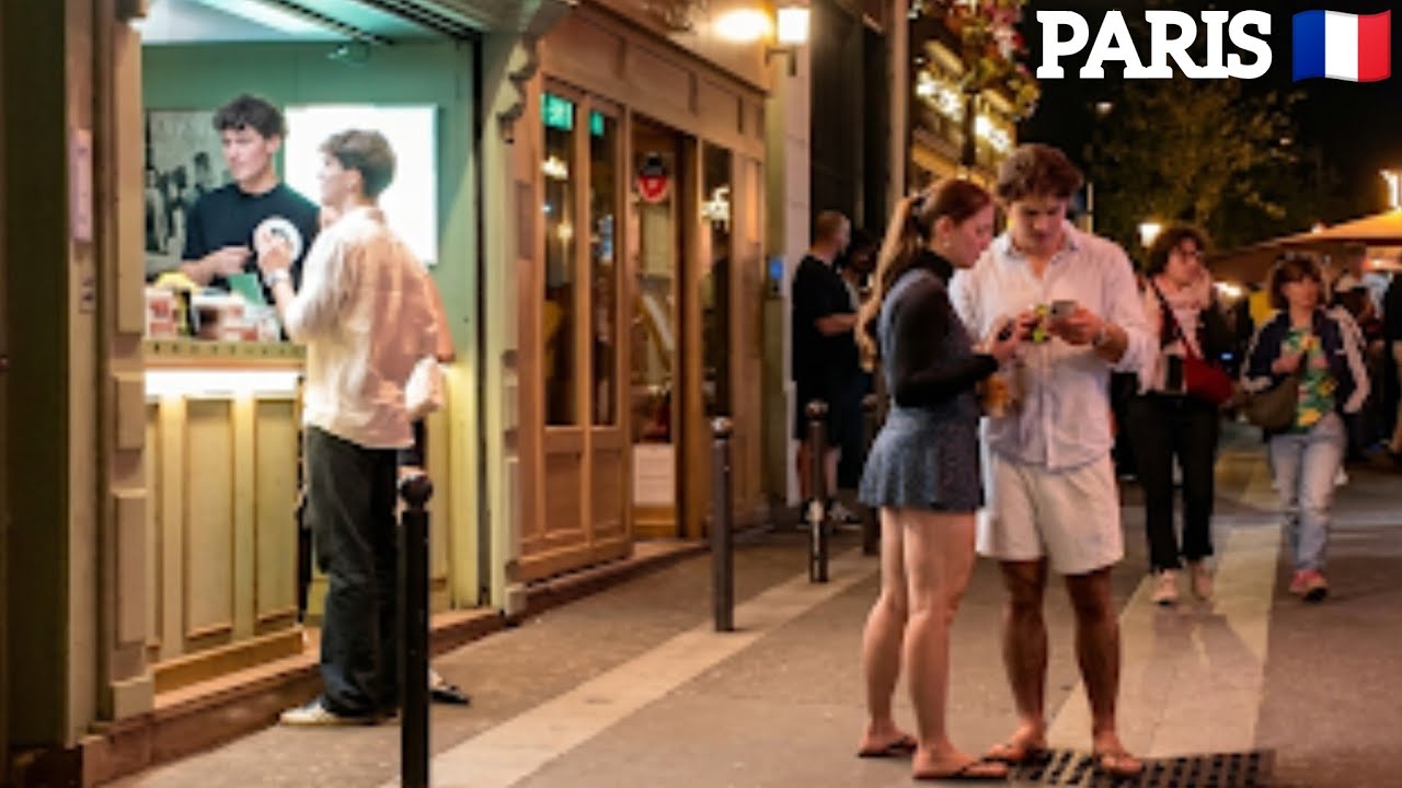Paris 🇫🇷 Latin Quarter Nightlife | 4K 50fps Summer Night - Walking Tour