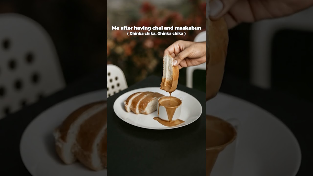 And the background music won&rsquo;t stop! #trending #cafe #reels #trendingaudio #chai #maskabun
