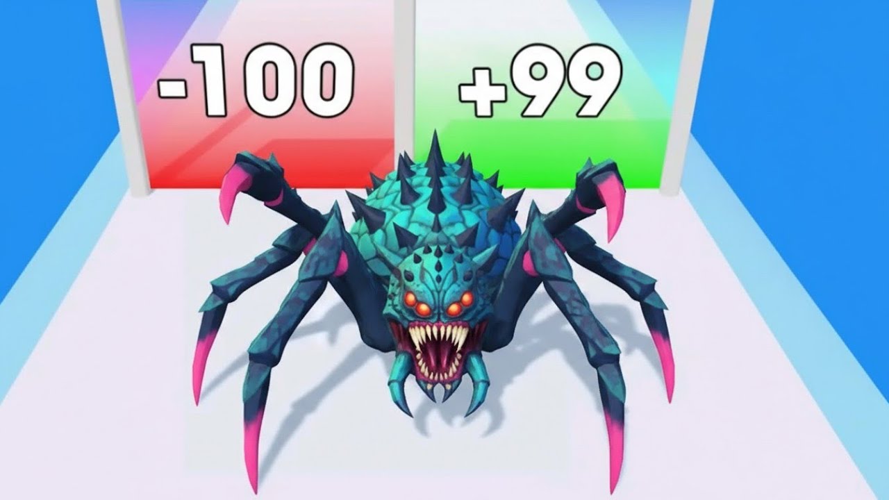 Eat and Evolve a Monster Spider - Spider Evolution : Runner Game Gameplay Android, iOS) - P2