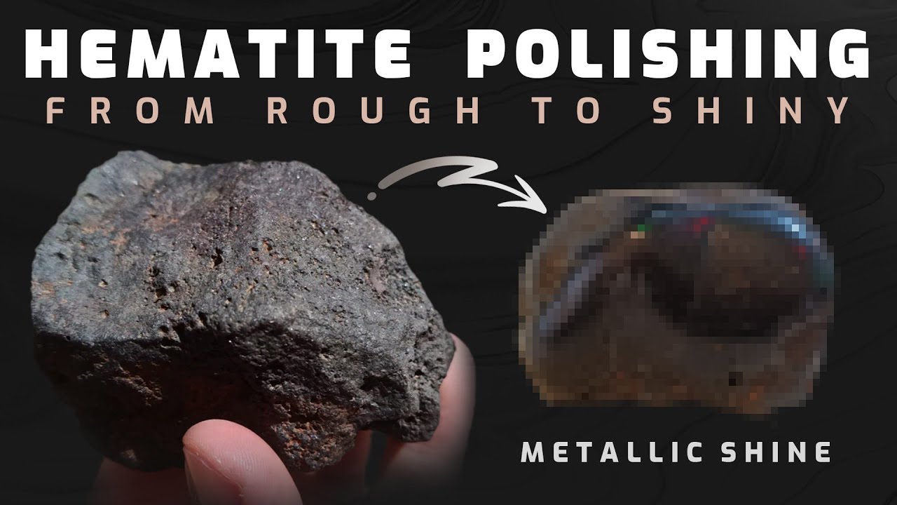 Turning ROUGH HEMATITE into a MIRROR (Satisfying Polishing!)