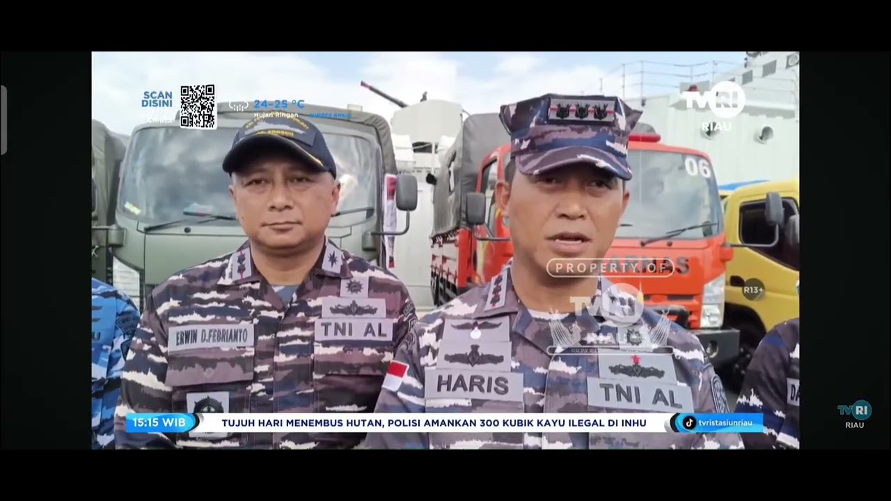 KRI TELUK GILIMANUK-531 ANGKUT BANTUAN KEMANUSIAAN DARI RIAU