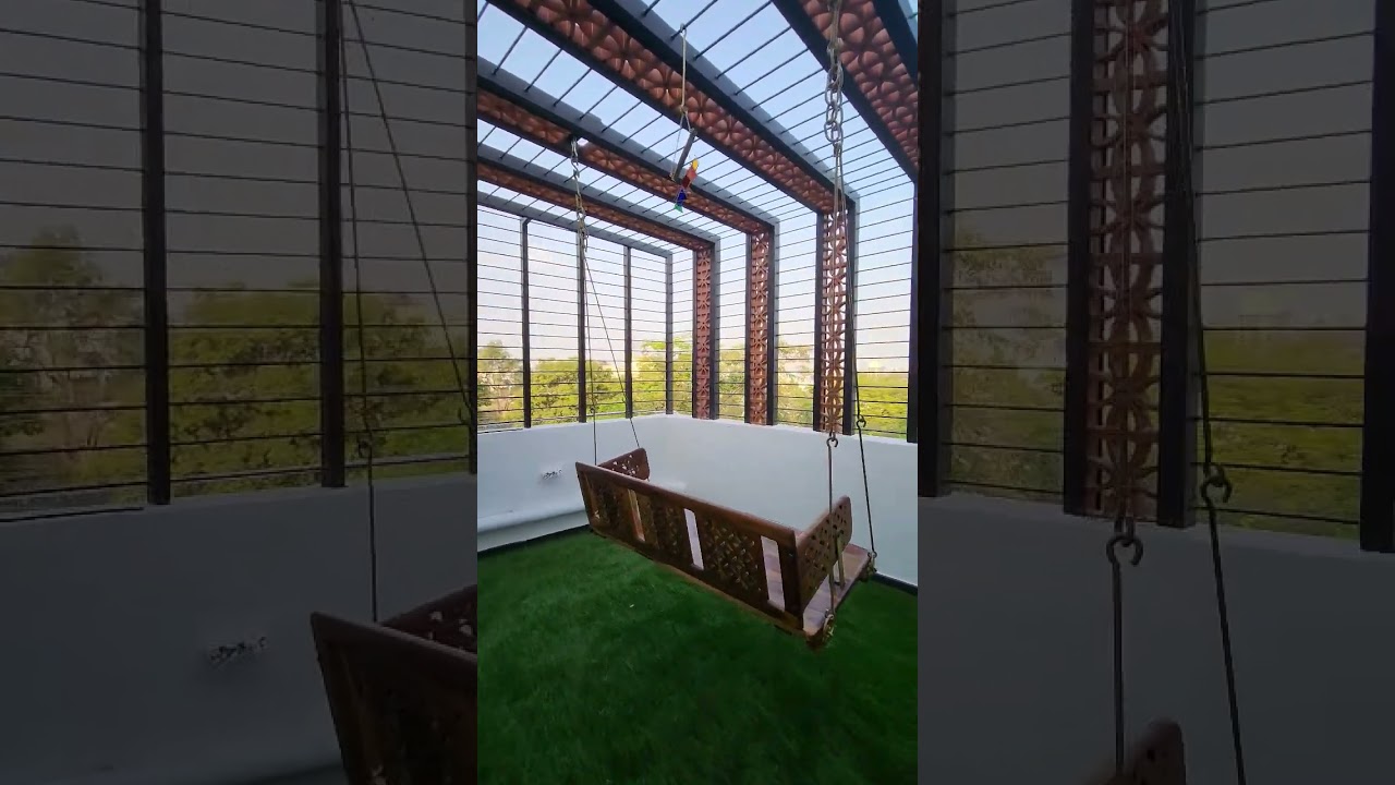Balcony design in second floor house.  Relaxing space #architecture #interior #shorts #ytshorts