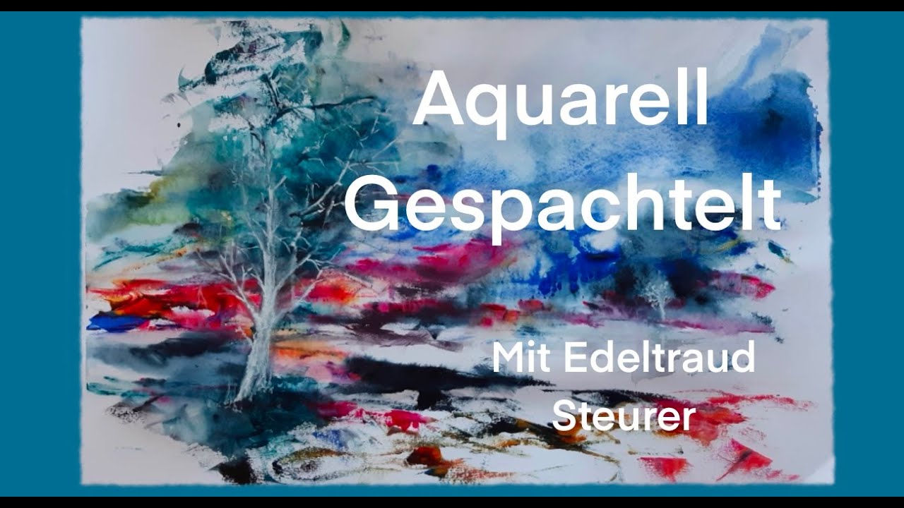 Abstrakte Winter Landschaft, malen mit der Spachtel